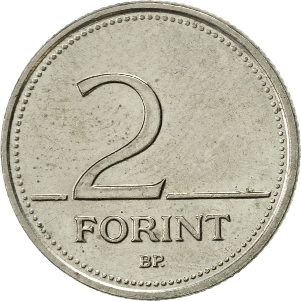 Coin, Hungary, 2 Forint, 2000, Budapest, AU(55-58), Copper-nickel, KM:693