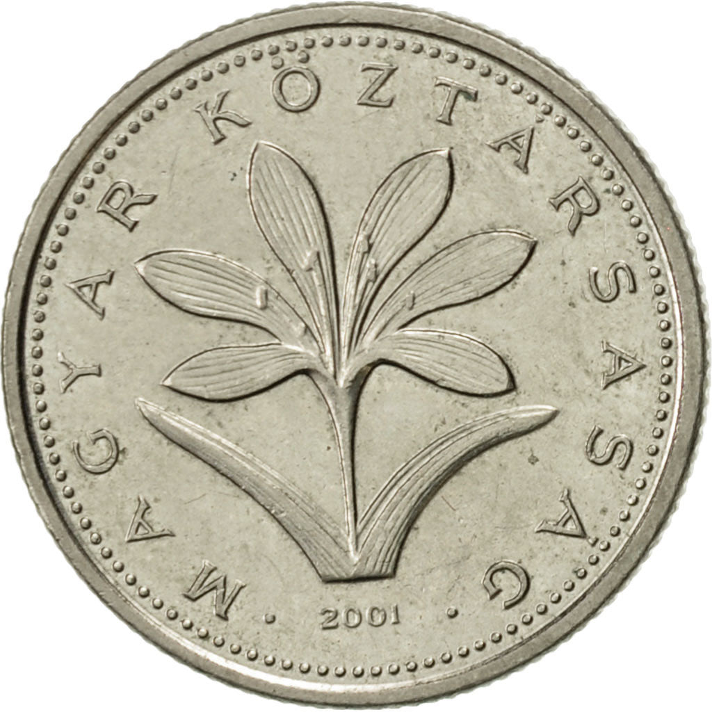 Coin, Hungary, 2 Forint, 2001, Budapest, AU(55-58), Copper-nickel, KM:693