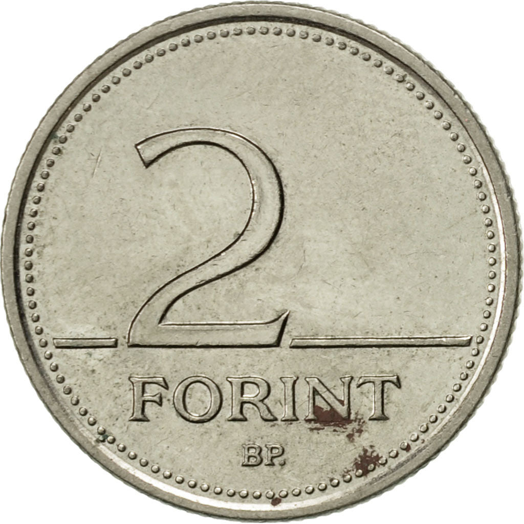 Coin, Hungary, 2 Forint, 2001, Budapest, AU(55-58), Copper-nickel, KM:693