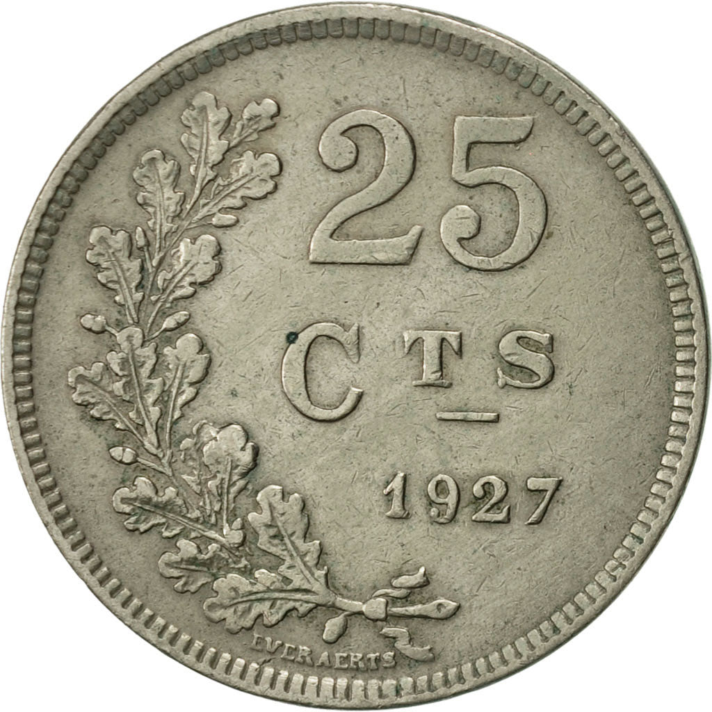 Moneta, Lussemburgo, Charlotte, 25 Centimes, 1927, SPL-, Rame-nichel, KM:37