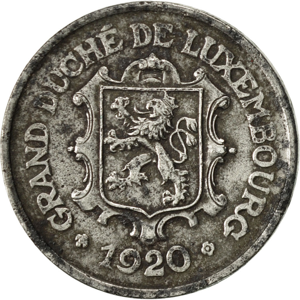 Lussemburgo, Charlotte, 25 Centimes, 1920, MB, Ferro, KM:32
