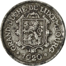 Luxembourg, Charlotte, 25 Centimes, 1920, VF(20-25), Iron, KM:32