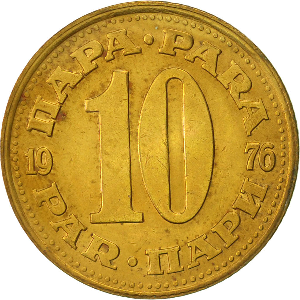 Moneda, Yugoslavia, 10 Para, 1976, EBC, Latón, KM:44