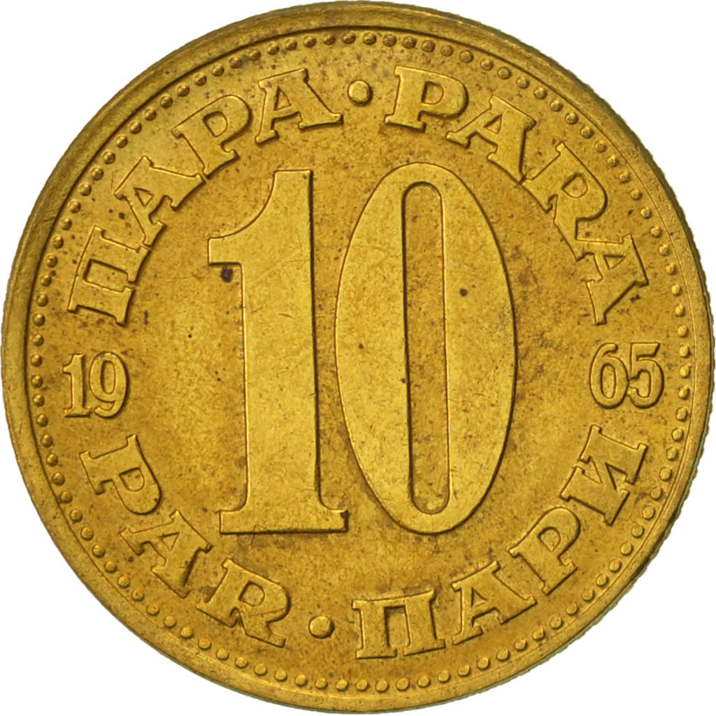 Munten, Joegoslaviëe, 10 Para, 1965, PR, Tin, KM:44