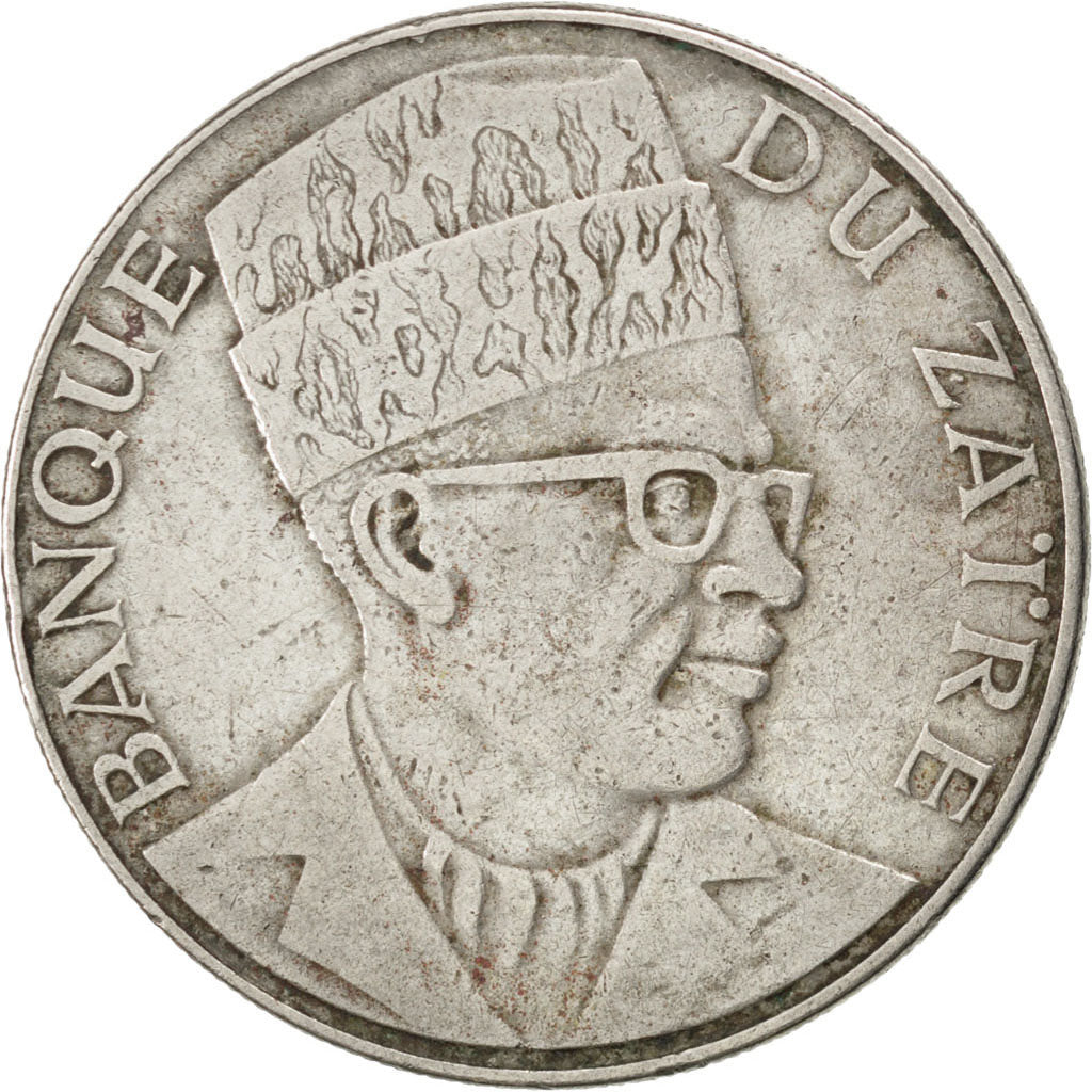 ZAIRE, 20 Makuta, 1973, KM #8, EF(40-45), Copper-Nickel, 12.69