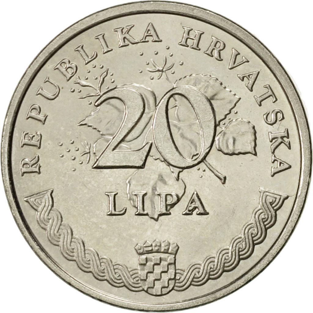 Coin, Croatia, 20 Lipa, 2005, AU(55-58), Nickel plated steel, KM:7
