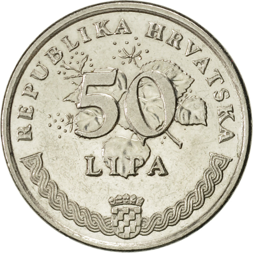 Coin, Croatia, 50 Lipa, 2003, AU(55-58), Nickel plated steel, KM:8