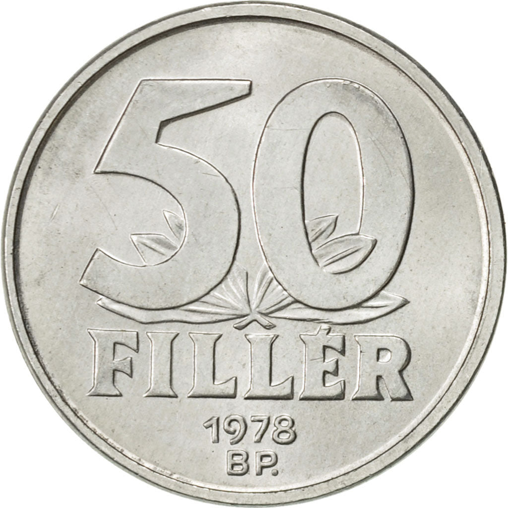 Moneta, Węgry, 50 Fillér, 1978, Budapest, MS(60-62), Aluminium, KM:574