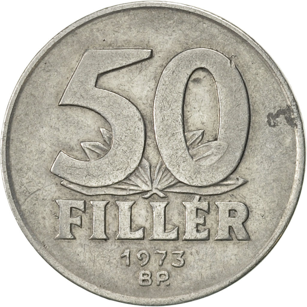 Coin, Hungary, 50 Fillér, 1973, Budapest, AU(50-53), Aluminum, KM:574