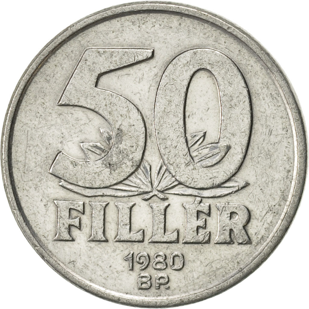 Monnaie, Hongrie, 50 Fillér, 1980, Budapest, TTB+, Aluminium, KM:574