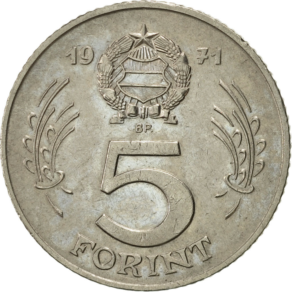 Monnaie, Hongrie, 5 Forint, 1971, Budapest, TTB+, Nickel, KM:594
