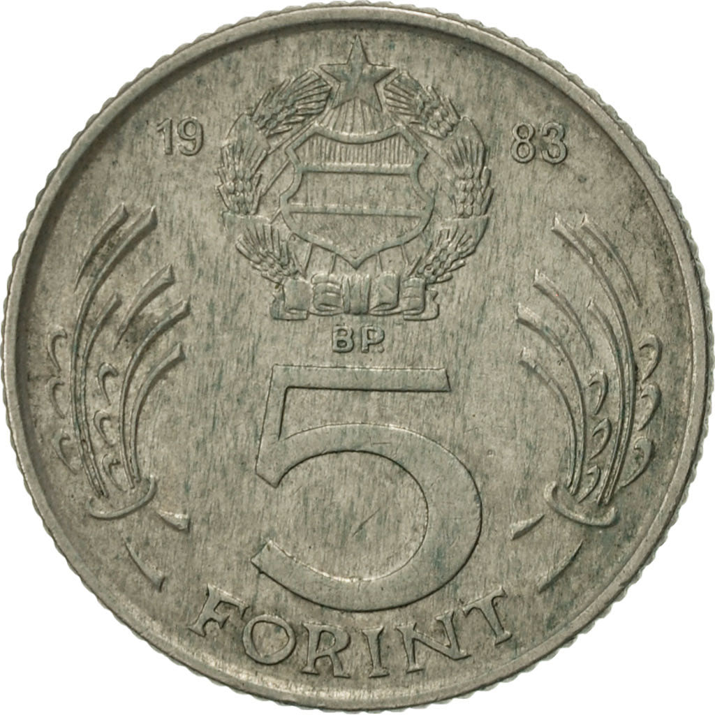 Moneta, Ungheria, 5 Forint, 1983, Budapest, BB+, Rame-nichel, KM:635