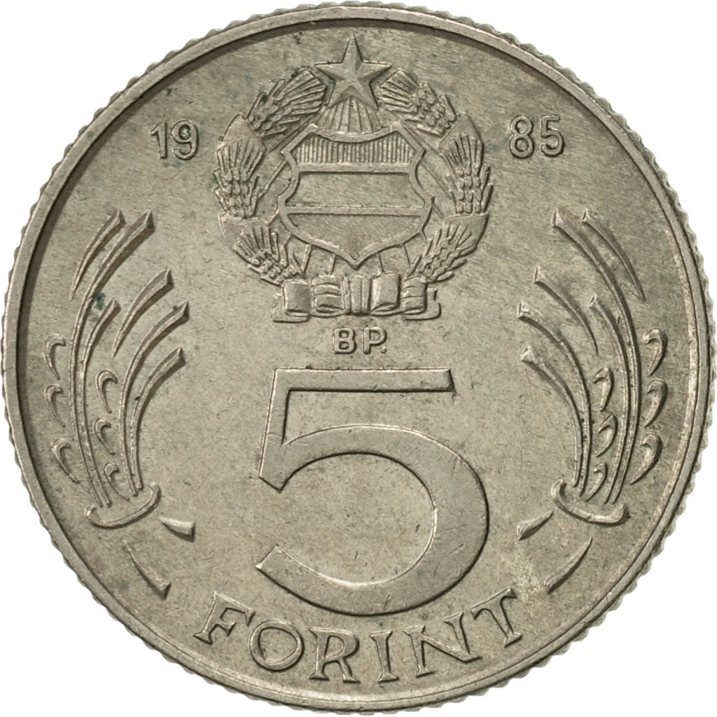 Moneta, Ungheria, 5 Forint, 1985, Budapest, BB+, Rame-nichel, KM:635