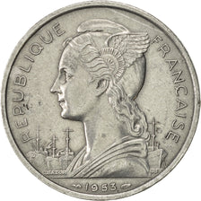 Madagascar, 5 Francs, 1953, Paris, AU(50-53), Aluminum, KM:5