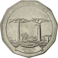 Moneta, Madagascar, 50 Ariary, 1992, SPL-, Acciaio inossidabile, KM:20