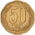 Coin, Chile, 50 Pesos, 2001, AU(55-58), Aluminum-Bronze, KM:219.2