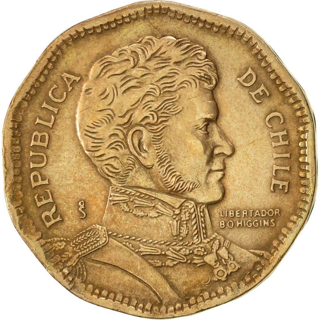 Coin, Chile, 50 Pesos, 2002, AU(55-58), Aluminum-Bronze, KM:219.2