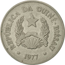 Guinea-Bissau, 20 Pesos, 1977, MBC, Cobre - níquel, KM:21