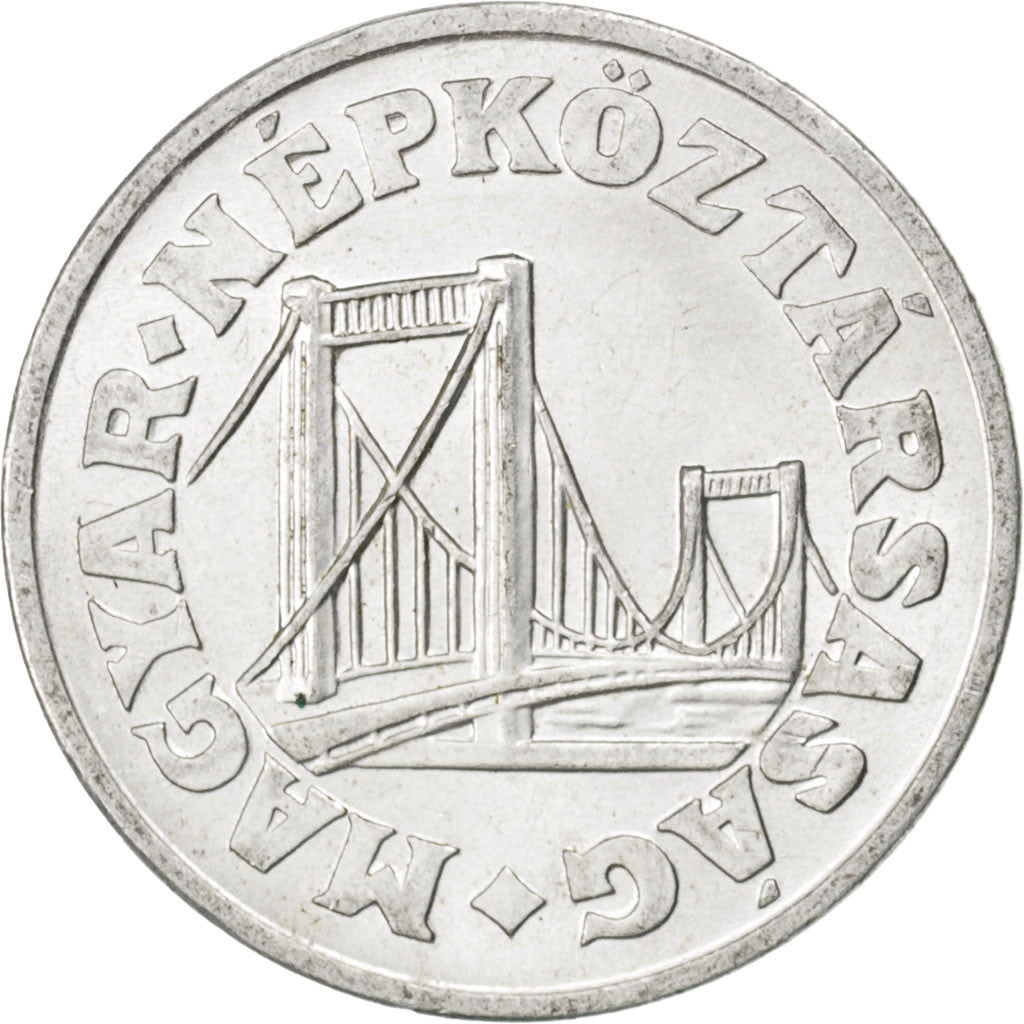 Coin, Hungary, 50 Fillér, 1976, MS(63), Aluminum, KM:574