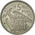 Moneda, España, Caudillo and regent, 5 Pesetas, 1973, MBC+, Cobre - níquel