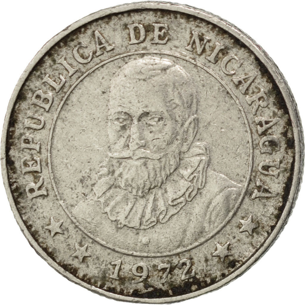 Nicaragua, 5 Centavos, 1972, KM #24.2a, EF(40-45), Cupro-nickel, 2.91