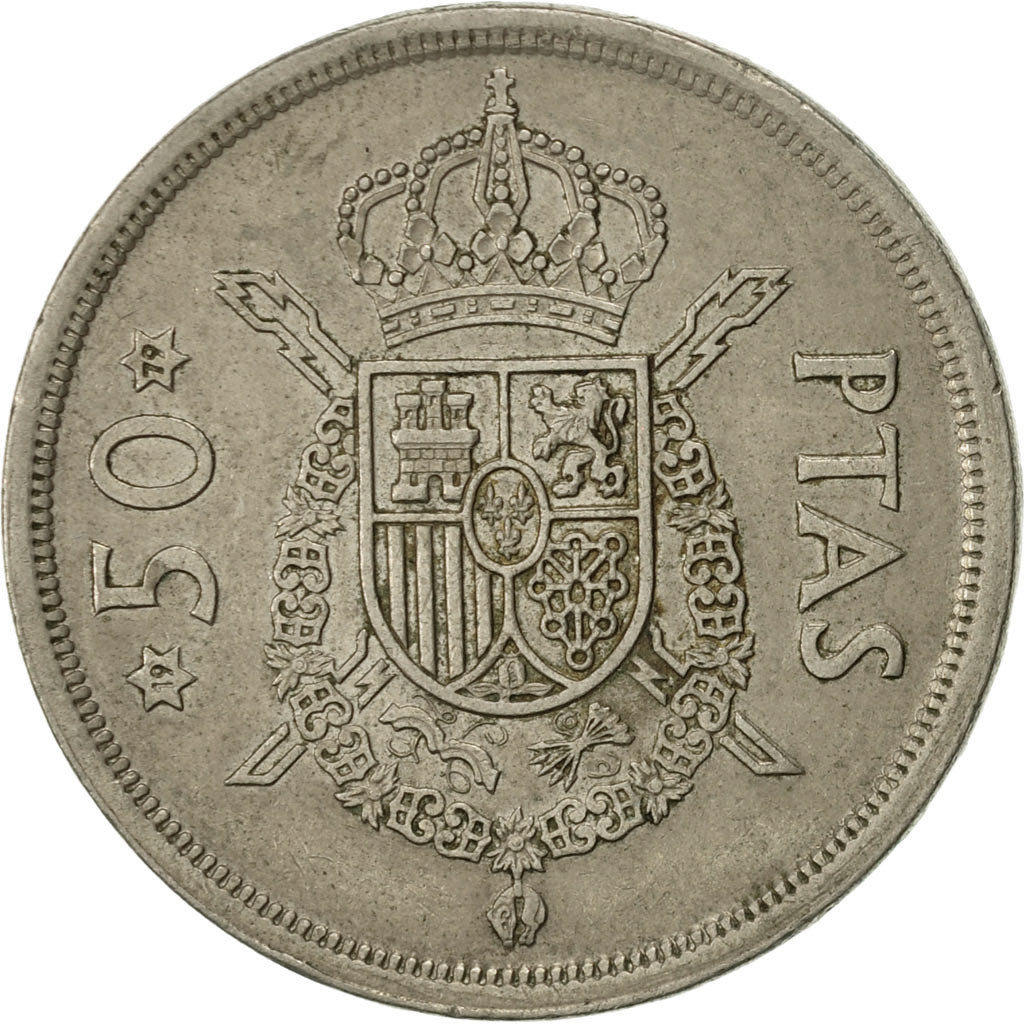 Moneda, España, Juan Carlos I, 50 Pesetas, 1979, MBC+, Cobre - níquel, KM:809