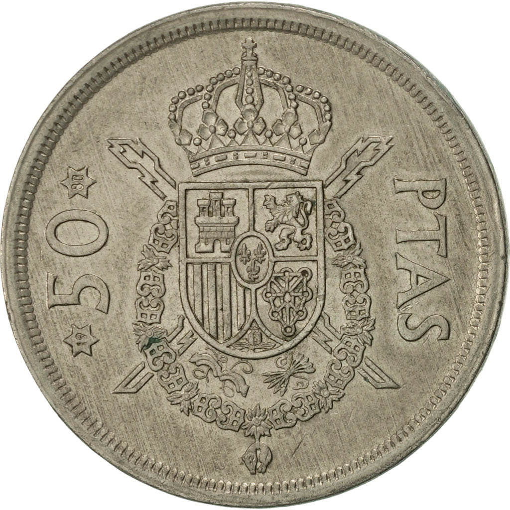 Munten, Spanje, Juan Carlos I, 50 Pesetas, 1980, ZF+, Copper-nickel, KM:809