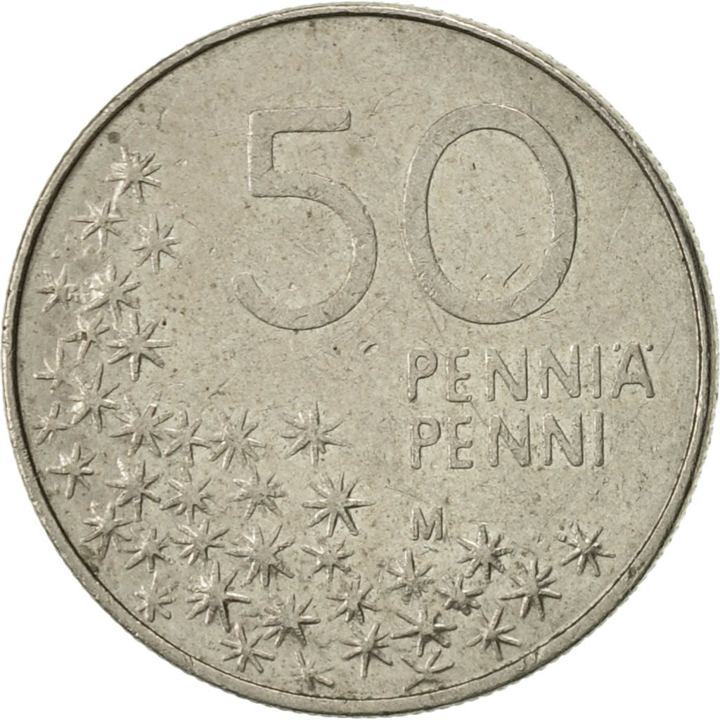 Coin, Finland, 50 Penniä, 1990, EF(40-45), Copper-nickel, KM:66