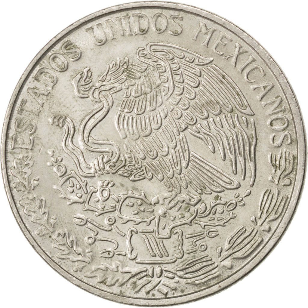 MEXICO, Peso, 1982, Mexico City, KM #460, AU(55-58), Copper-Nickel, 29, 8.90