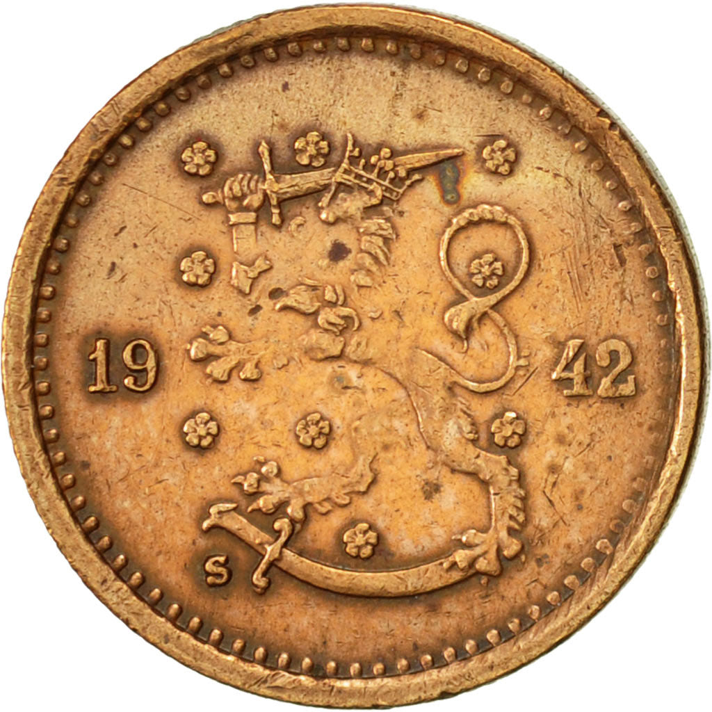 Coin, Finland, 50 Penniä, 1942, EF(40-45), Copper, KM:26a