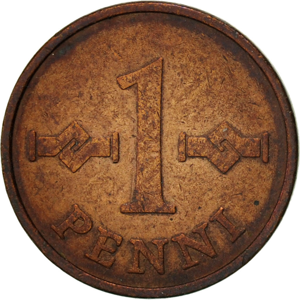 Moneta, Finlandia, Penni, 1963, BB, Rame, KM:44