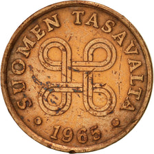 Moneta, Finlandia, Penni, 1965, EF(40-45), Miedź, KM:44