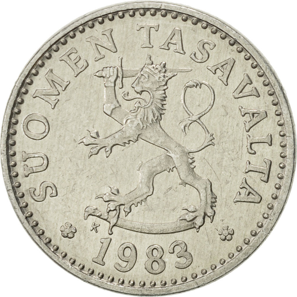 Finland, 10 Pennia, 1983, AU(55-58), Aluminum, KM:46a