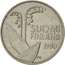 Finland, 10 Pennia, 1990, AU(55-58), Copper-nickel, KM:65