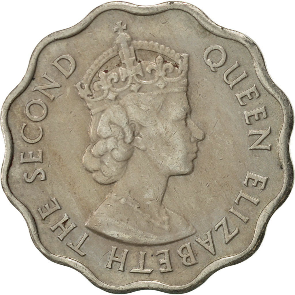 Monnaie, Mauritius, Elizabeth II, 10 Cents, 1975, TTB, Copper-nickel, KM:33