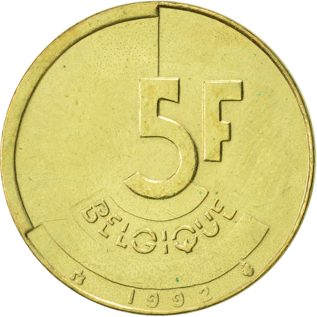 Monnaie, Belgique, 5 Francs, 5 Frank, 1992, TTB, Brass Or Aluminum-Bronze