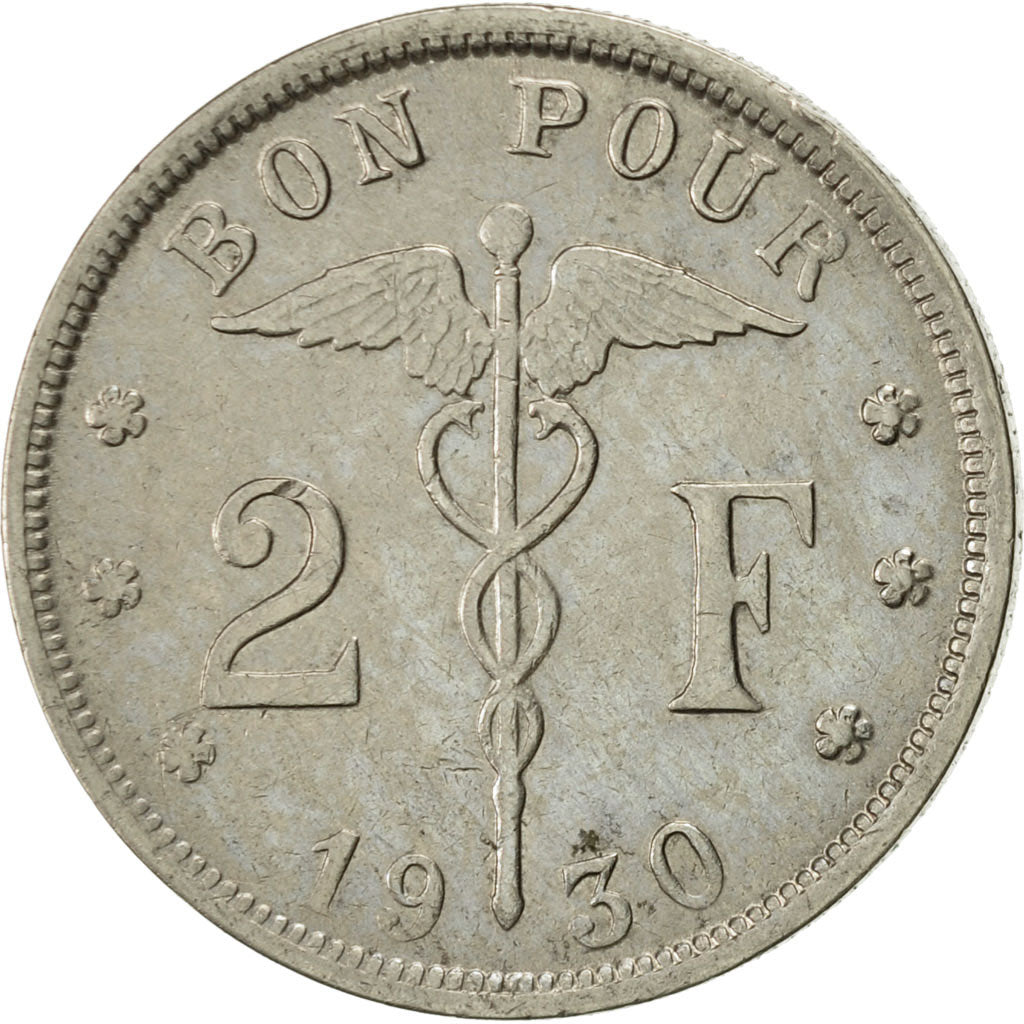 Moneta, Belgio, 2 Francs, 2 Frank, 1930, SPL-, Nichel, KM:91.1
