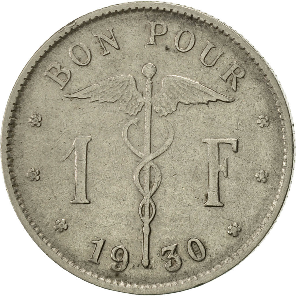 Coin, Belgium, Franc, 1930, AU(55-58), Nickel, KM:89