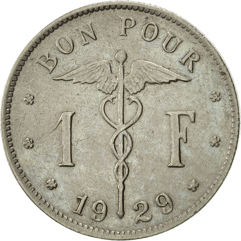 Belgio, Franc, 1929, SPL-, Nichel, KM:89