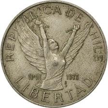 CHILE, 10 Pesos, 1977, Santiago, KM #210, EF(40-45), Copper-Nickel, 28, 8.69