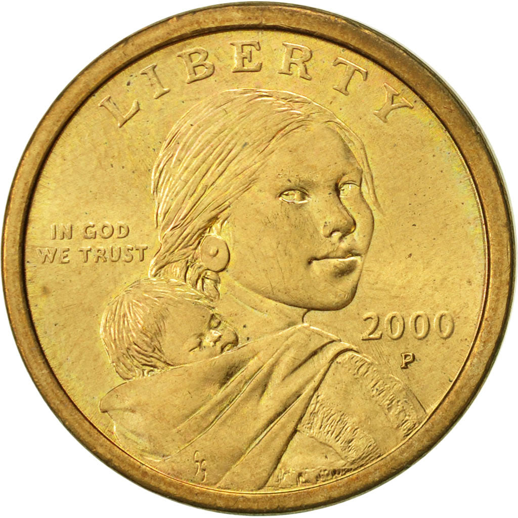 Coin, United States, Sacagawea Dollar, Dollar, 2000, U.S. Mint, Philadelphia