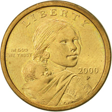 Coin, United States, Sacagawea Dollar, Dollar, 2000, U.S. Mint, Philadelphia