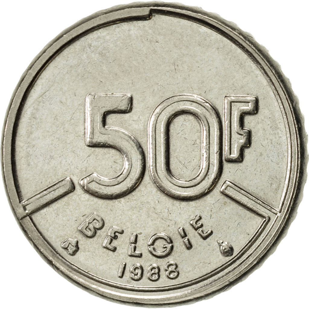 Belgium, Baudouin I, 50 Francs, 50 Frank, 1988, Brussels, Belgium, AU(55-58)