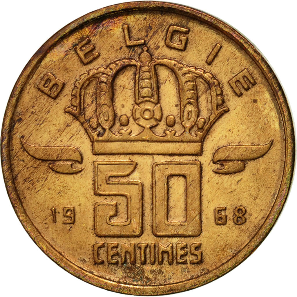 Belgium, Baudouin I, 50 Centimes, 1968, EF(40-45), Bronze, KM:149.1