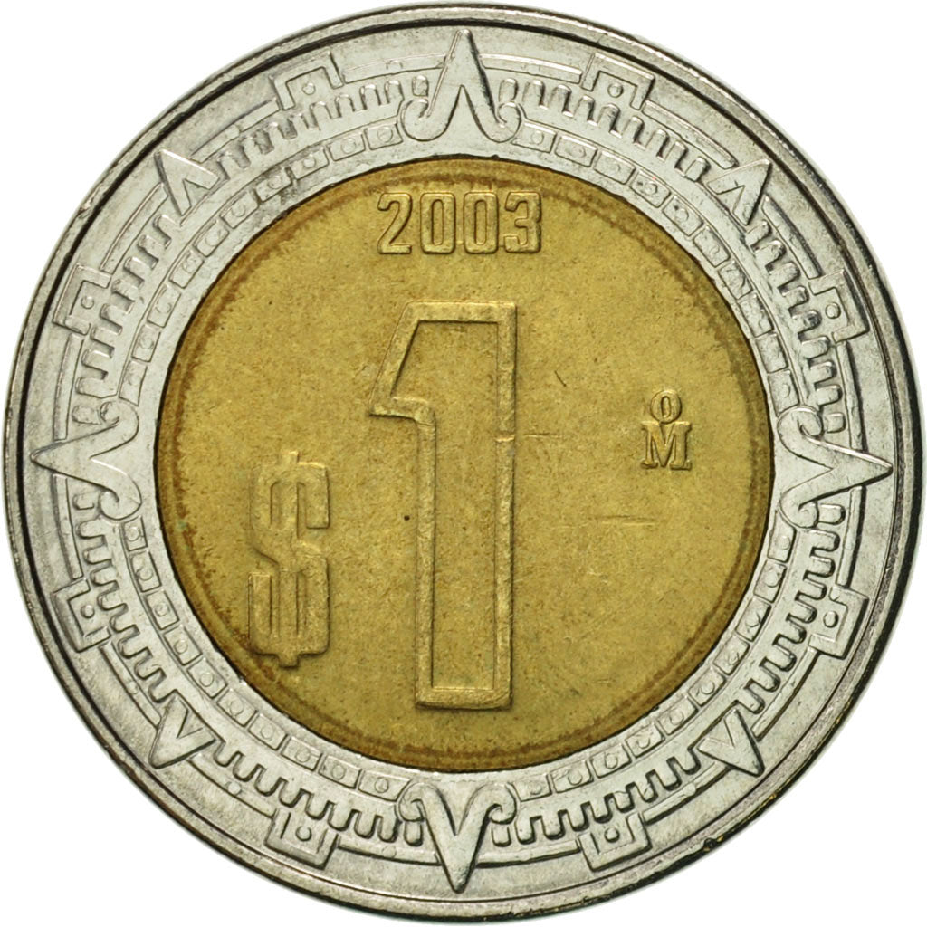 Moneta, Messico, Peso, 2003, Mexico City, BB+, Bi-metallico, KM:603