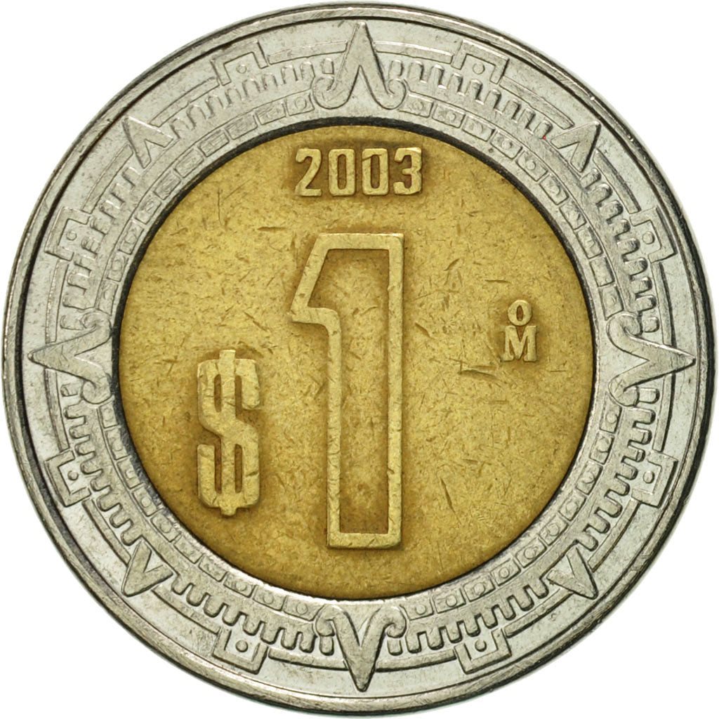 Coin, Mexico, Peso, 2003, Mexico City, AU(50-53), Bi-Metallic, KM:603