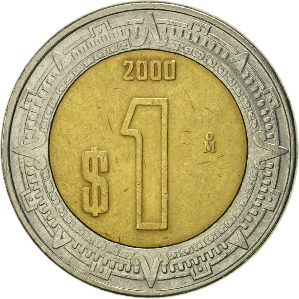 Coin, Mexico, Peso, 2000, Mexico City, AU(50-53), Bi-Metallic, KM:603