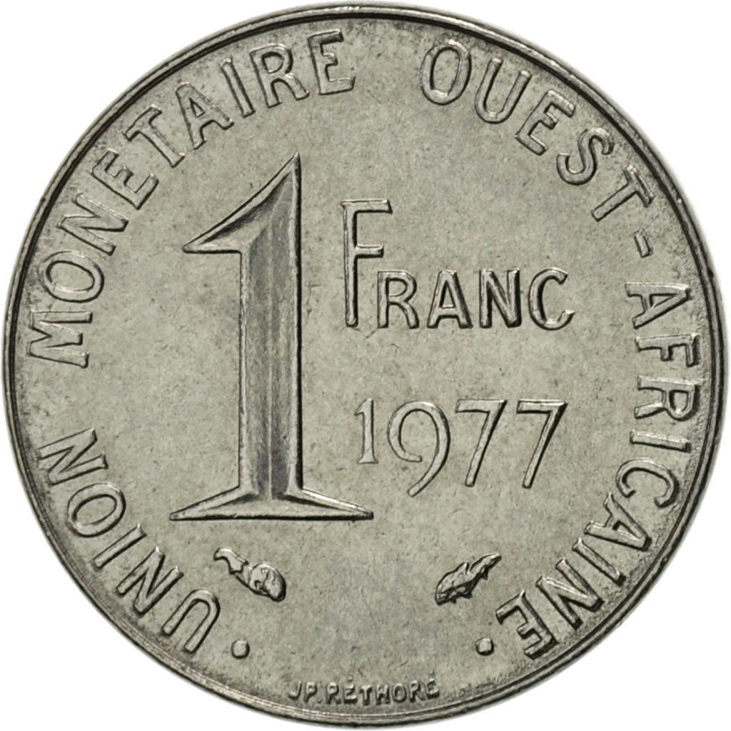 Coin, West African States, Franc, 1977, Paris, AU(55-58), Steel, KM:8