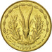 West African States, 5 Francs, 1999, Paris, AU(55-58), Aluminum-Nickel-Bronze