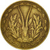 West African States, 5 Francs, 1960, Paris, EF(40-45), Aluminum-Bronze, KM:2
